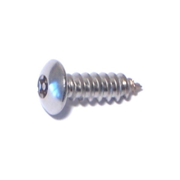Midwest Fastener Sheet Metal Screw, #8 x 1/2 in, 18-8 Stainless Steel Round Head Torx Drive, 20 PK 77726 - main